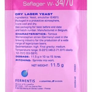 Saflager W-34/70 (11.5g) Lager yeast