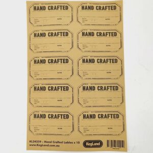 Vintage Hand Crafted Labels x 10
