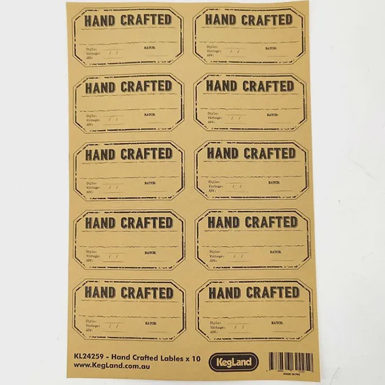 Vintage Hand Crafted Labels x 10