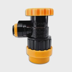 Duotight 8mm x Flow Control Ball Lock Disconnect (Liquid Black + Yellow)