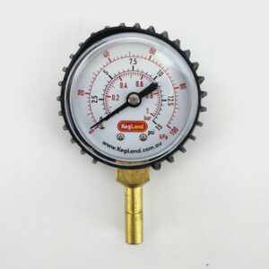 8mm (5/16) Push in Pressure Gauge 0-15psi